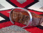 Antique Navajo Stamped IngotSilver TriangleWire Cuff c.1915～