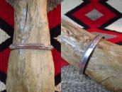 Antique Navajo Stamped IngotSilver TriangleWire Cuff c.1915～