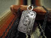 Antique ➸ Thunderbird Applique Tag Pendant Necklace  c.1935～