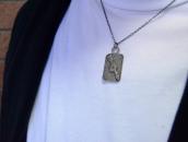 Antique ➸ Thunderbird Applique Tag Pendant Necklace  c.1935～