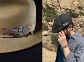 Atq Navajo Busy Stamped T-bird Pin w/Gem Turquoise  c.1935～