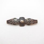 Antique 卍 & Arrow Stamped Small Pin Brooch  c.1930
