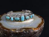 Vintage Navajo Gem Quality No.8 Turquoise Row Cuff c.1955～