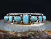 Vintage Navajo Gem Quality No.8 Turquoise Row Cuff c.1955～