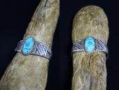 Transitional Hopi Silver Overlay Cuff w/Turquoise  c.1950