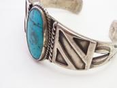 Transitional Hopi Silver Overlay Cuff w/Turquoise  c.1950