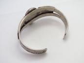Transitional Hopi Silver Overlay Cuff w/Turquoise  c.1950