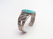 Transitional Hopi Silver Overlay Cuff w/Turquoise  c.1950