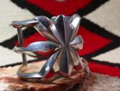 Historic Navajo Casted Silver EX-Wide Cuff Bracelet  c.1930