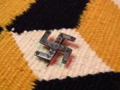 Antique 卍 Shape Stamped Silver Pin  c.1920～