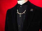 Antique 卍 Shape Stamped Silver Pin  c.1920～