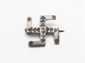 Antique 卍 Shape Stamped Silver Pin  c.1920～