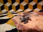 Antique 卍 Shape Stamped Silver Pin  c.1920～