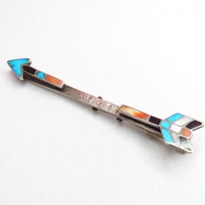 Walter Nahktewa Zuni Arrow Shape Tie Bar  c.1940