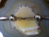 Vtg Stamped "Navajo Pearl" Silver Beaded Necklace  c.1950～