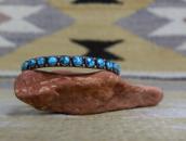 Antique Zuni 15 High Grade Turquoise Row Narrow Cuff c.1930～