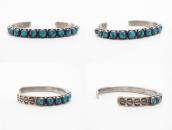 Antique Zuni 15 High Grade Turquoise Row Narrow Cuff c.1930～
