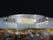 Antique Zuni 15 High Grade Turquoise Row Narrow Cuff c.1930～