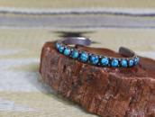 Antique Zuni 15 High Grade Turquoise Row Narrow Cuff c.1930～