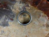Vintage Zuni Dot Turquoise Inlay Silver Ring  c.1955～