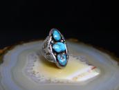 【Dan Simplicio】Zuni Three Turquoise Row Heavy Ring  c.1940～