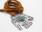 Atq Navajo 卍 Stamped T-bird Watch Fob/Pendant Top c.1920～