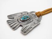 Atq Navajo 卍 Stamped T-bird Watch Fob/Pendant Top c.1920～