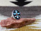 【John Gordon Leak】Zuni/Navajo Silversmith Inlay Ring c.1940～
