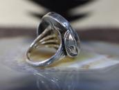 【John Gordon Leak】Zuni/Navajo Silversmith Inlay Ring c.1940～