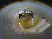 【John Gordon Leak】Zuni/Navajo Silversmith Inlay Ring c.1940～