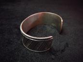 NAVAJO GUILD Bias Stamped Ingot Silver Cuff Bracelet  c.1940