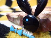 Old Zuni 【Playboy rabbit】 Channel  Inlay Lapel Pin  c.1970～