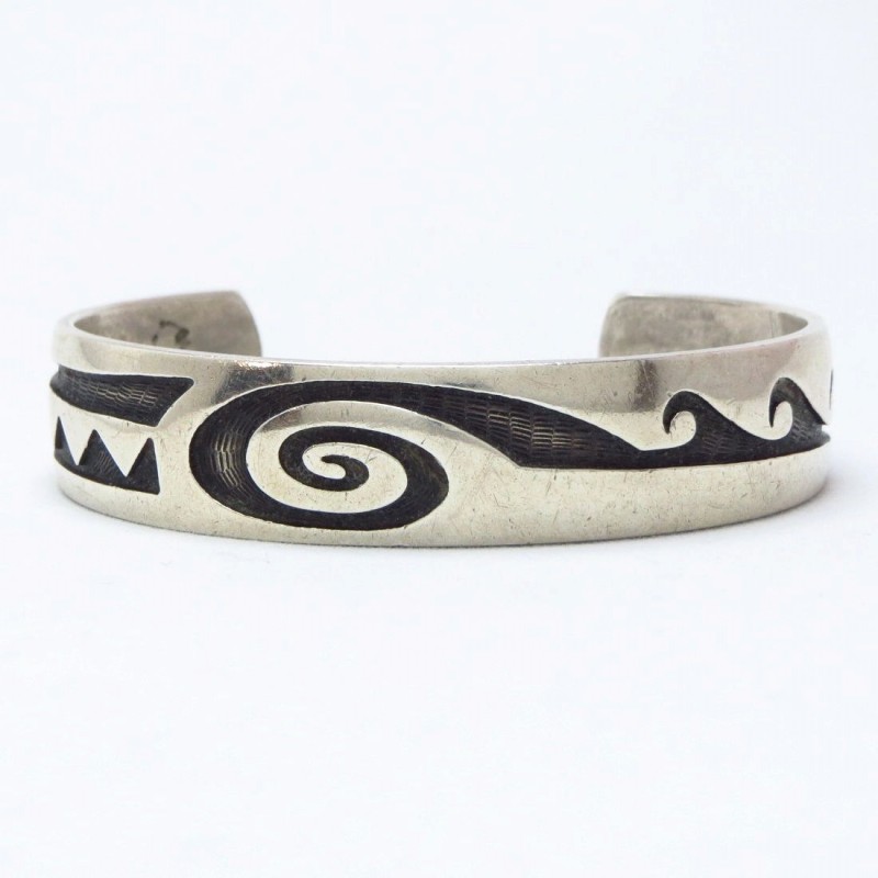 【Eldon James】 Vintage Hopi Overlay Cuff Bracelet  c.1960～