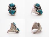 【Dan Simplicio】High Grade Turquoise Worn Men's Ring c.1940～