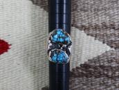 【Dan Simplicio】High Grade Turquoise Worn Men's Ring c.1940～