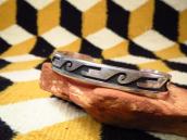 【Darren Silas】 Old Hopi Water Wave Overlay Cuff  c.1990～