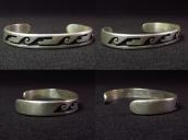 【Darren Silas】 Old Hopi Water Wave Overlay Cuff  c.1990～