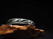 【Darren Silas】 Old Hopi Water Wave Overlay Cuff  c.1990～