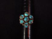 Vintage Navajo Cluster Ring w/Gem Turquoise  c.1960～