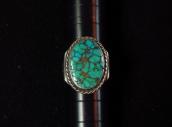 Vintage Navajo SpiderWeb Turquoise Silver Ring  c.1950～