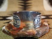 Attributed to【NAVAJO GUILD】Stamped Ingot Silver Cuff  c.1940