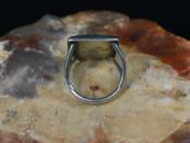 Vtg Navajo or Zuni Turquoise Inlay Square Face Ring c.1950～