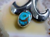 Vtg Navajo Hand Made Chain Necklace w/Cornflower Top c.1940～