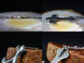 Vtg Navajo Hand Made Chain Necklace w/Cornflower Top c.1940～