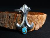 Vtg Navajo Hand Made Chain Necklace w/Cornflower Top c.1940～