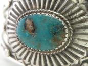 Antique Navajo Burst Stamped Concho Cuff w/Turquoise c.1940～