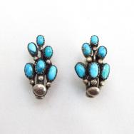 Vintage Turquoise Clip On Earrings Frank Patania?  c.1950