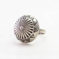 【Ike/Austin Wilson】Hallmarked Concho Ring in Silver c.1940～