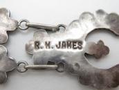 【Rose M. James】Zuni SnakeEye Turquoise Naja Necklace c.1980～