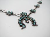 【Rose M. James】Zuni SnakeEye Turquoise Naja Necklace c.1980～